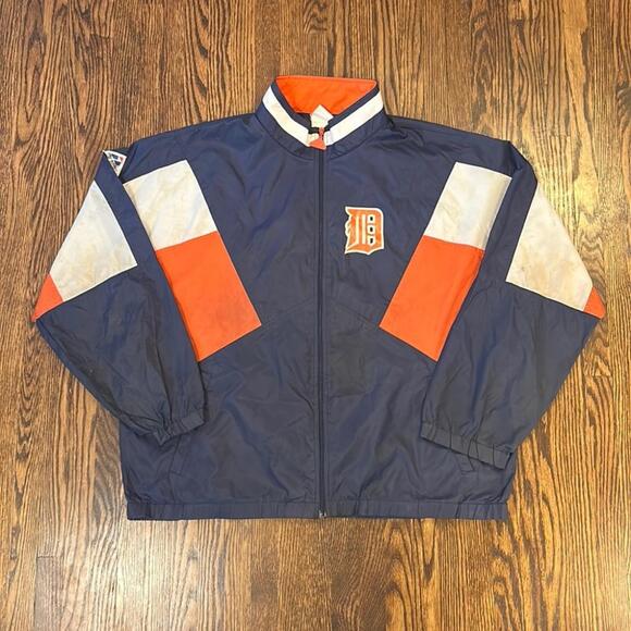 Vintage 80s/90s Detroit Tigers Apex One Windbreaker - Picture 1 of 16
